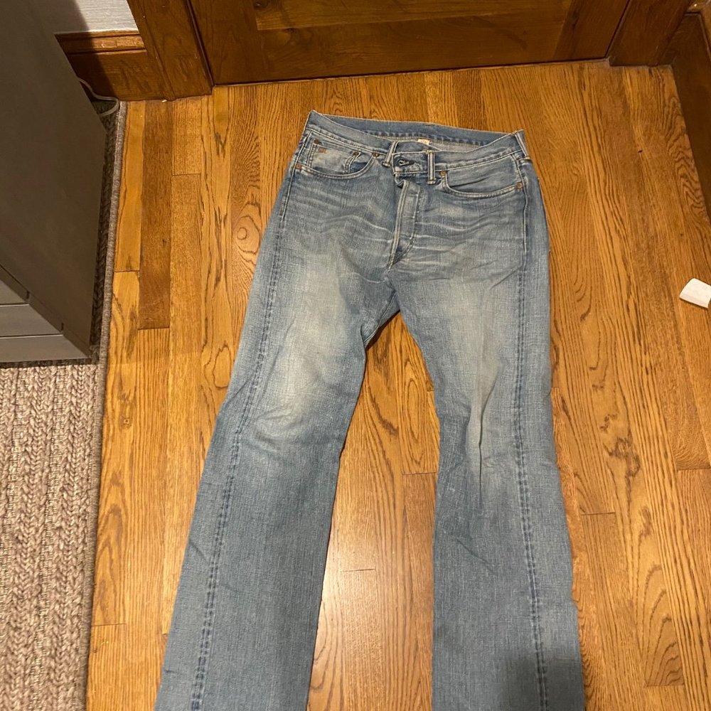 RRL Mens 34 x 34 Straight Leg Light Wash
